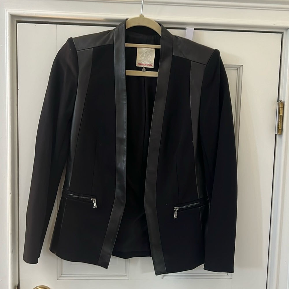 Rebecca Taylor Genuine Leather Blazer